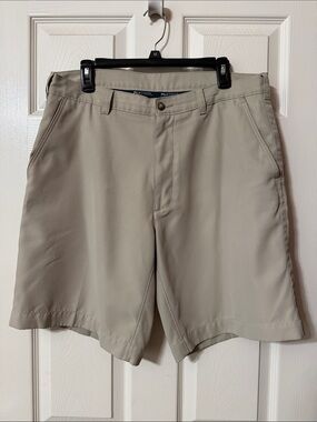 PGA Tour Flat Front Shorts Size 36 Men's - Sand Khaki